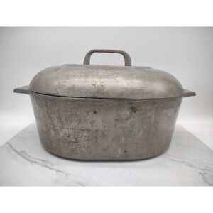 Vtg Wagner Ware Magnalite Aluminum Dish with Lid 4265 P Sidney Roasting Pan